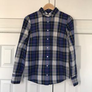 Checkered long sleeve button-up.
